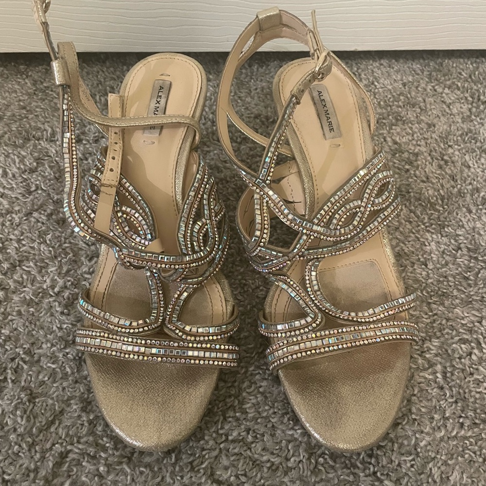 Gold formal heels
